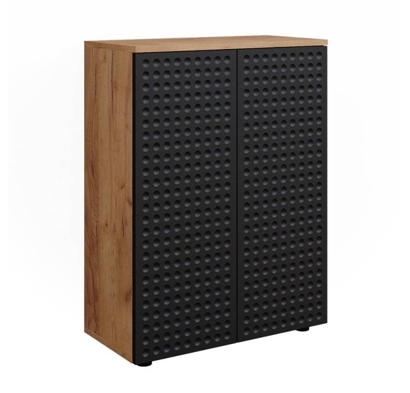 Vicco Midischrank Irma, Anthrazit gepunktet/Goldkraft Eiche, 60 x 81 cm von Vicco