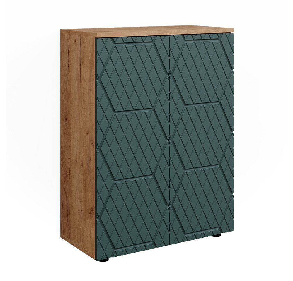 Vicco Midischrank Irma, Goldkraft Eiche/Grün, 60 x 81 cm Vicco Midischrank Irma, Goldkraft Eiche/Grün, 60 x 81 cm von Vicco