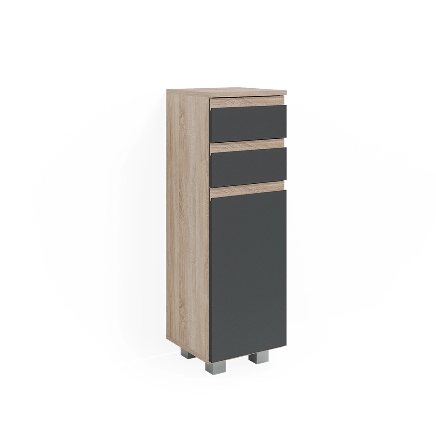 Vicco Midischrank J-Shape Anthrazit/Sonoma 30 x 95 cm Vicco Midischrank J-Shape Anthrazit/Sonoma 30 x 95 cm von Vicco
