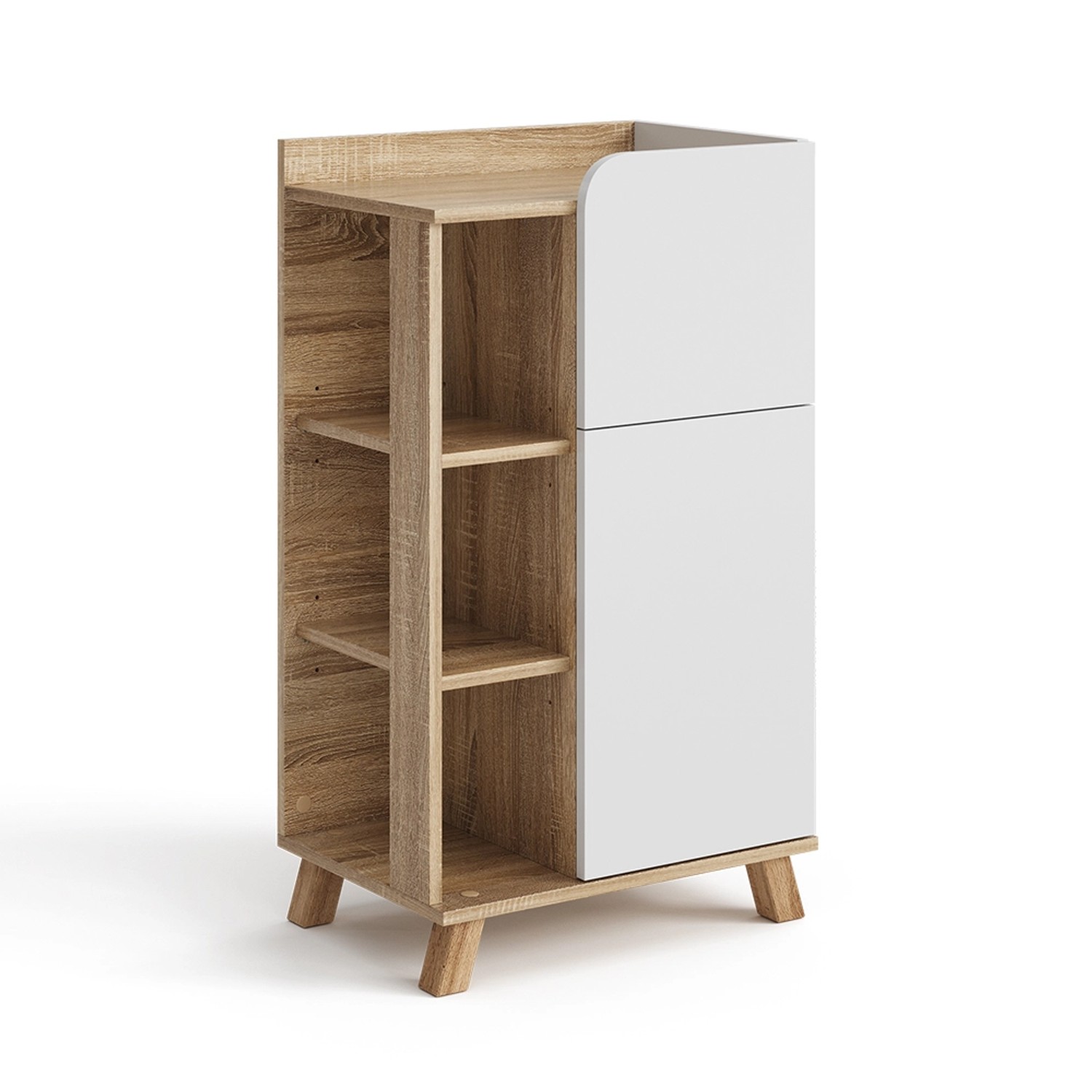 Vicco Midischrank Karen Sonoma/Weiß 50 x 90 cm mit Tür und Schublade Vicco Midischrank Karen Sonoma/Weiß 50 x 90 cm mit Tür und Schublade von Vicco
