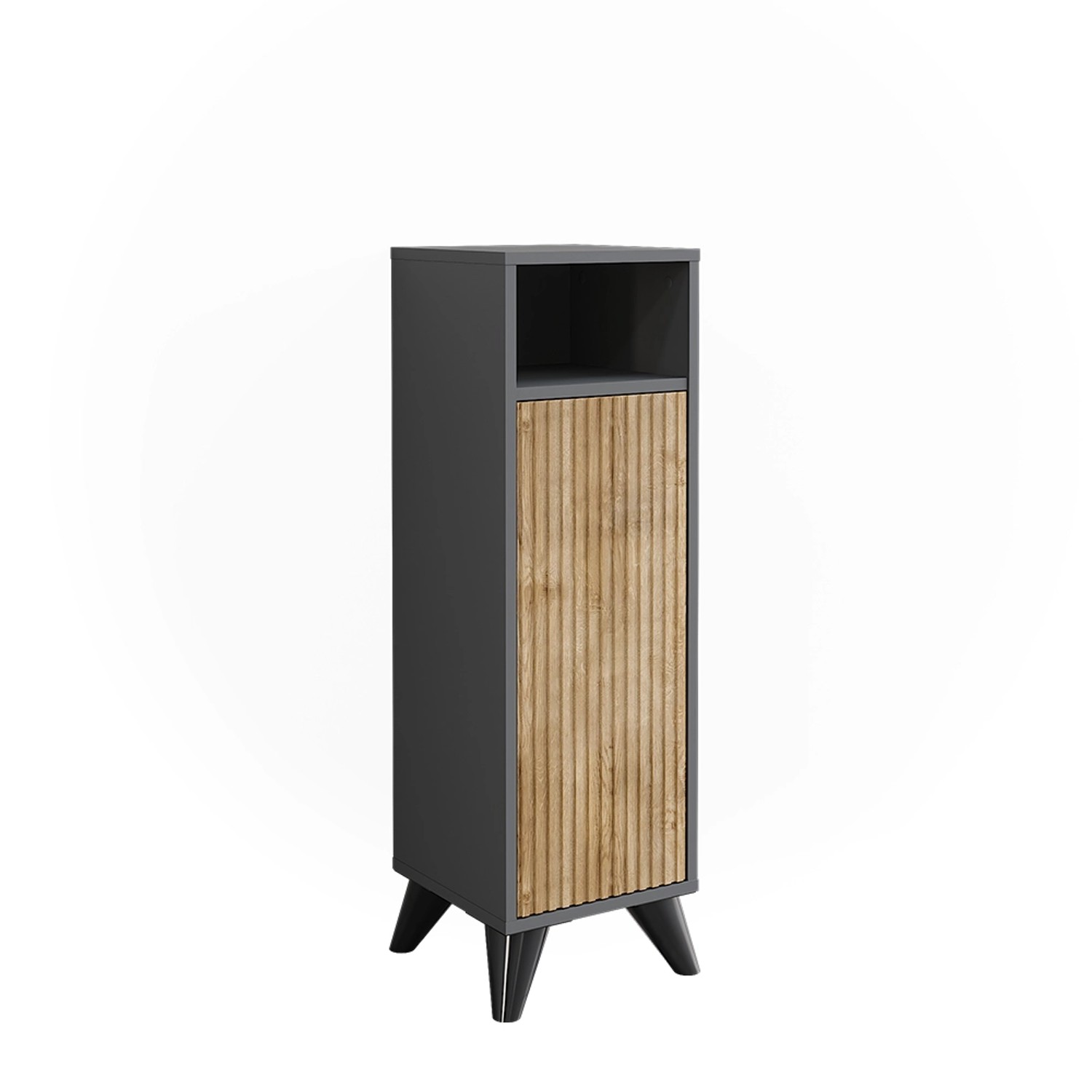 Vicco Midischrank Leano Anthrazit/Bergeiche 30 x 97 cm mit Tür Vicco Midischrank Leano Anthrazit/Bergeiche 30 x 97 cm mit Tür von Vicco