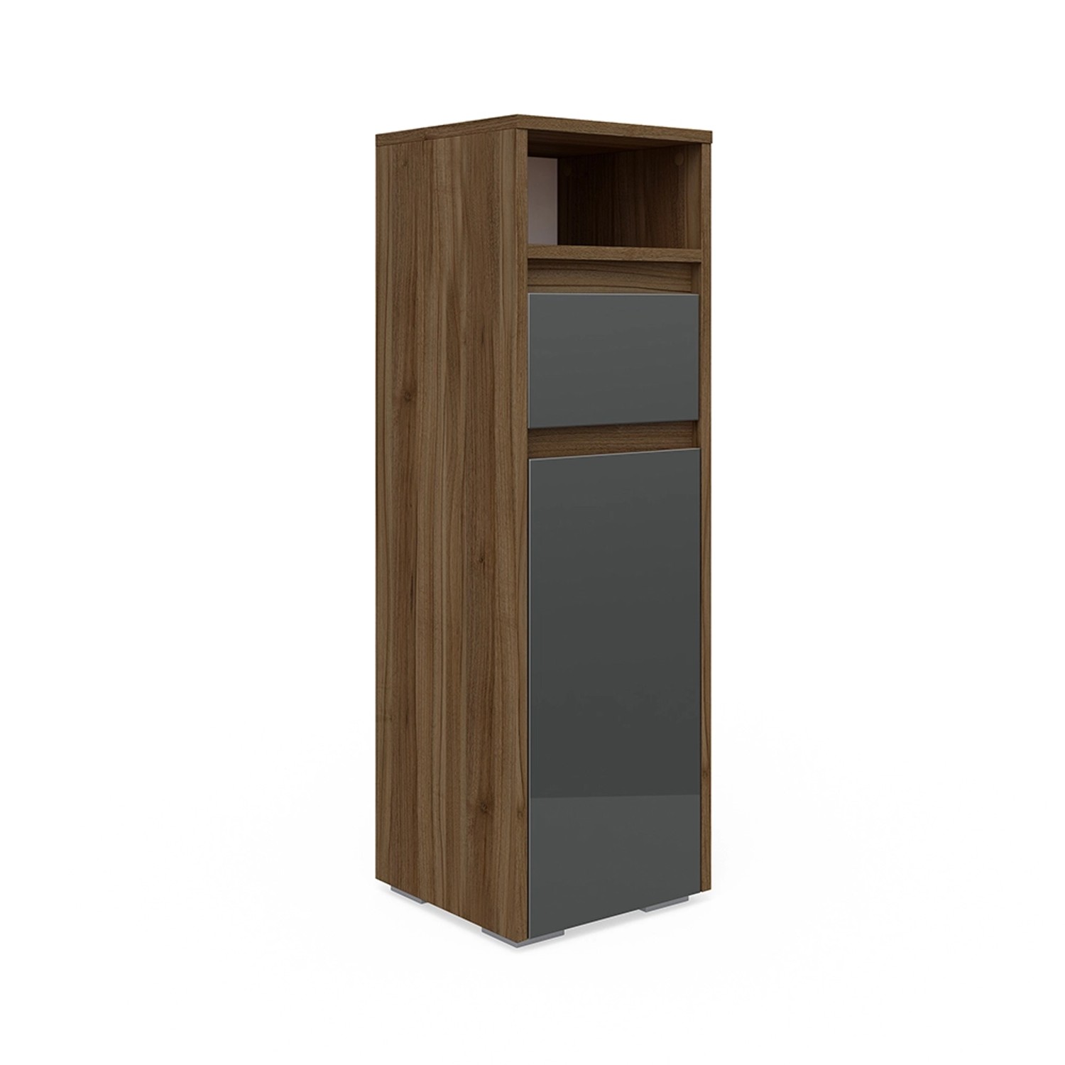 Vicco Midischrank Majest Anthrazit Hochglanz/Nussbaum 30 x 96 cm Vicco Midischrank Majest Anthrazit Hochglanz/Nussbaum 30 x 96 cm von Vicco
