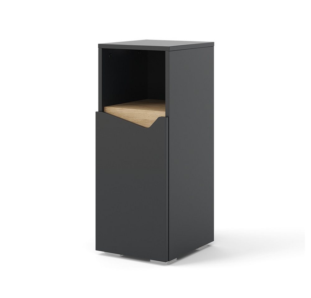 Vicco Midischrank Marelle, Anthrazit/Anthrazit, 30 x 74.5 cm mit Tür und offenem Fach Vicco Midischrank Marelle, Anthrazit/Anthrazit, 30 x 74.5 cm mit Tür und offenem Fach von Vicco