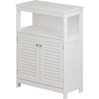 Vicco - Midischrank Riad, Weiß, 60 x 80 cm mit Türen und offenem Fach von Vicco