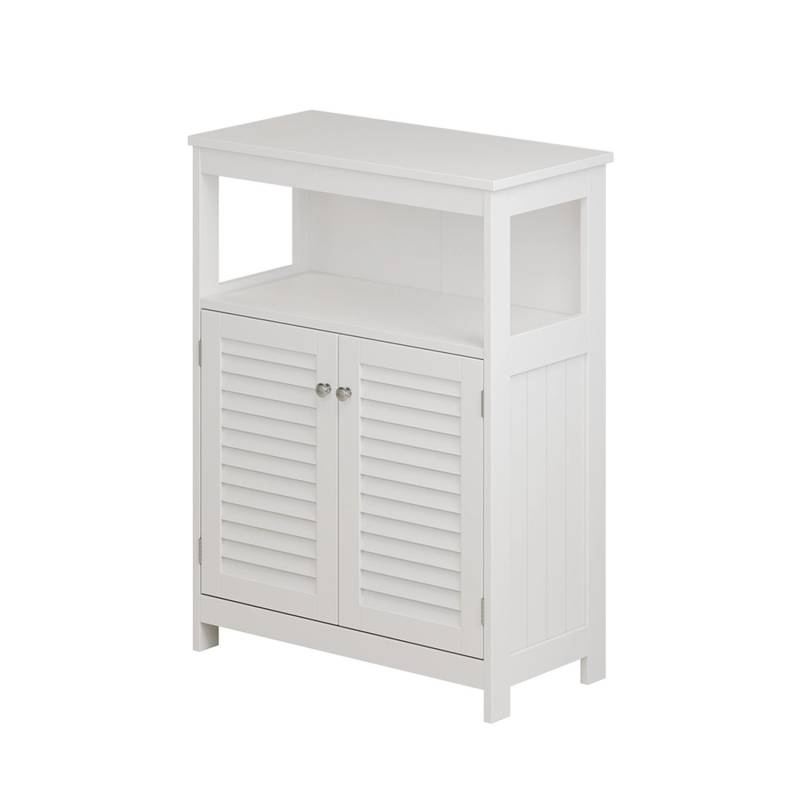 Vicco Midischrank Riad Weiß 60 x 80 cm mit Türen und offenem Fach von Vicco