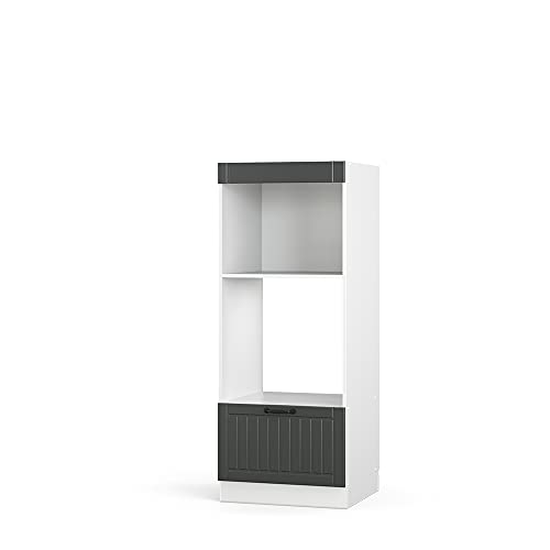 Vicco Mikrowellenschrank Fame-Line, Anthrazit/Weiß, 60 cm offen von Vicco