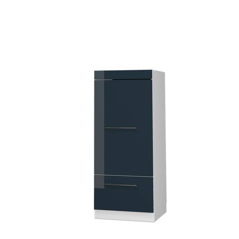 Vicco Mikrowellenschrank Fame-Line Küchenregal für die Mikrowelle Dunkelblau Hochglanz/Weiß 60 cm von Vicco