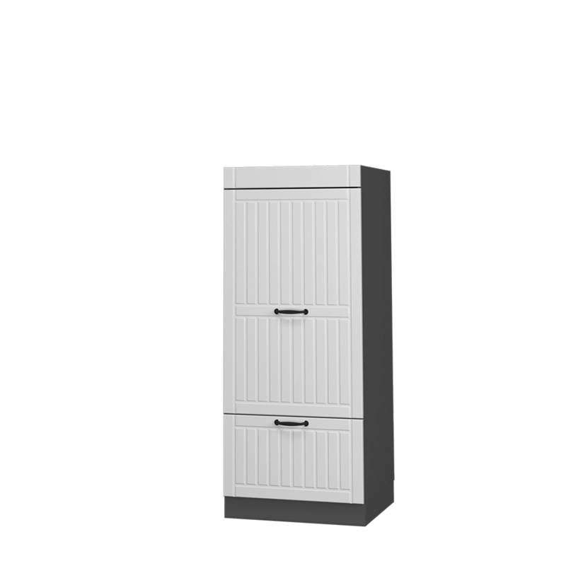 Vicco Mikrowellenschrank Fame-Line Küchenregal für die Mikrowelle Weiß Landhaus/Anthrazit 60 cm von Vicco