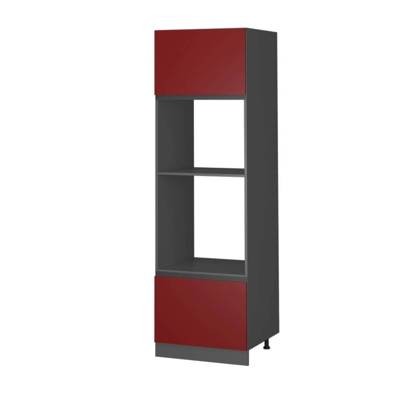 Vicco Mikrowellenschrank R-Line Küchenregal für die Mikrowelle Rot/Anthrazit 60 cm J-Shape von Vicco