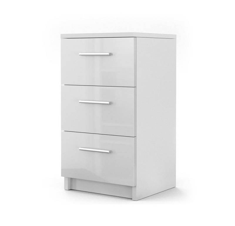Vicco Nachtkommode, Weiß Hochglanz, 38 x 66 cm von Vicco