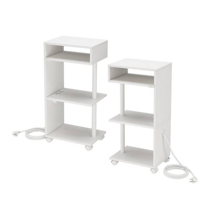 Vicco Nachtschrank Barion, Weiß, 38 x 78 cm 2er Set von Vicco