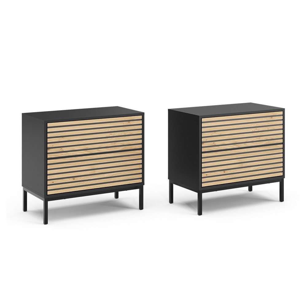 Vicco Nachtschrank Eliza, Artisan Eiche/Anthrazit, 2er set Vicco Nachtschrank Eliza, Artisan Eiche/Anthrazit, 2er set von Vicco