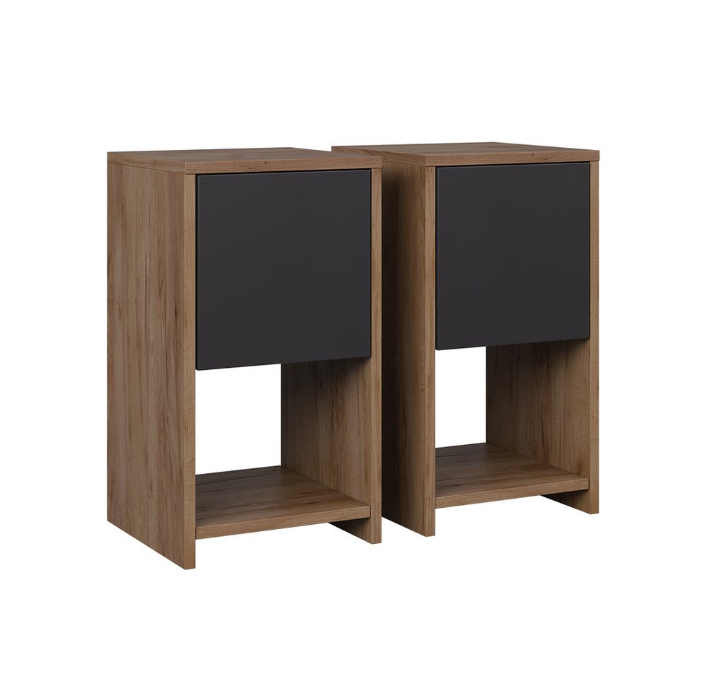 Vicco Nachtschrank Evo, Goldkraft Eiche/Anthrazit, 2er Set Vicco Nachtschrank Evo, Goldkraft Eiche/Anthrazit, 2er Set von Vicco