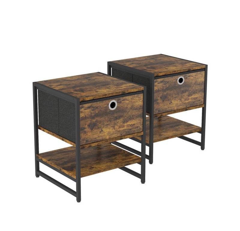 Vicco Nachtschrank Fyrk, Eiche rustikal, 40 x 50 cm 2er-Set Vicco Nachtschrank Fyrk, Eiche rustikal, 40 x 50 cm 2er-Set von Vicco