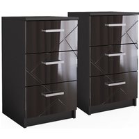 Vicco - Nachttisch Irma, Schwarz, 37.6 x 66 cm 2er Set Vicco - Nachttisch Irma, Schwarz, 37.6 x 66 cm 2er Set von Vicco