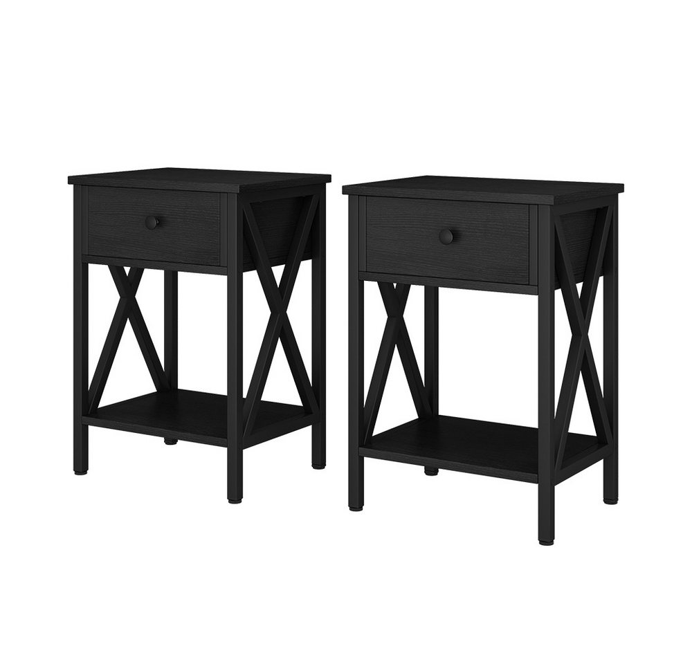 Vicco Nachtschrank Keno, Schwarz, 40 x 55 cm 2er Set Vicco Nachtschrank Keno, Schwarz, 40 x 55 cm 2er Set von Vicco