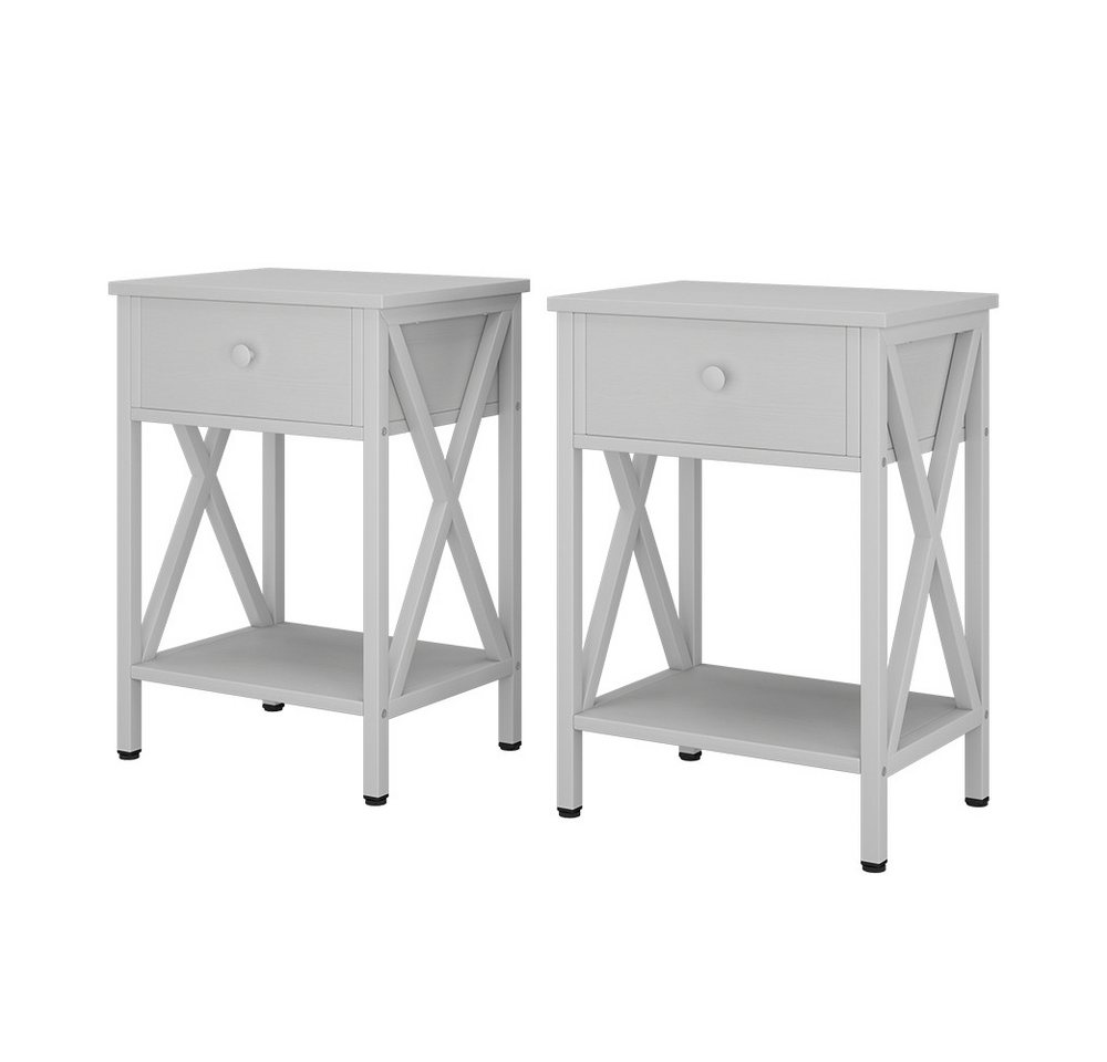 Vicco Nachtschrank Keno, Weiß, 40 x 55 cm 2er Set Vicco Nachtschrank Keno, Weiß, 40 x 55 cm 2er Set von Vicco