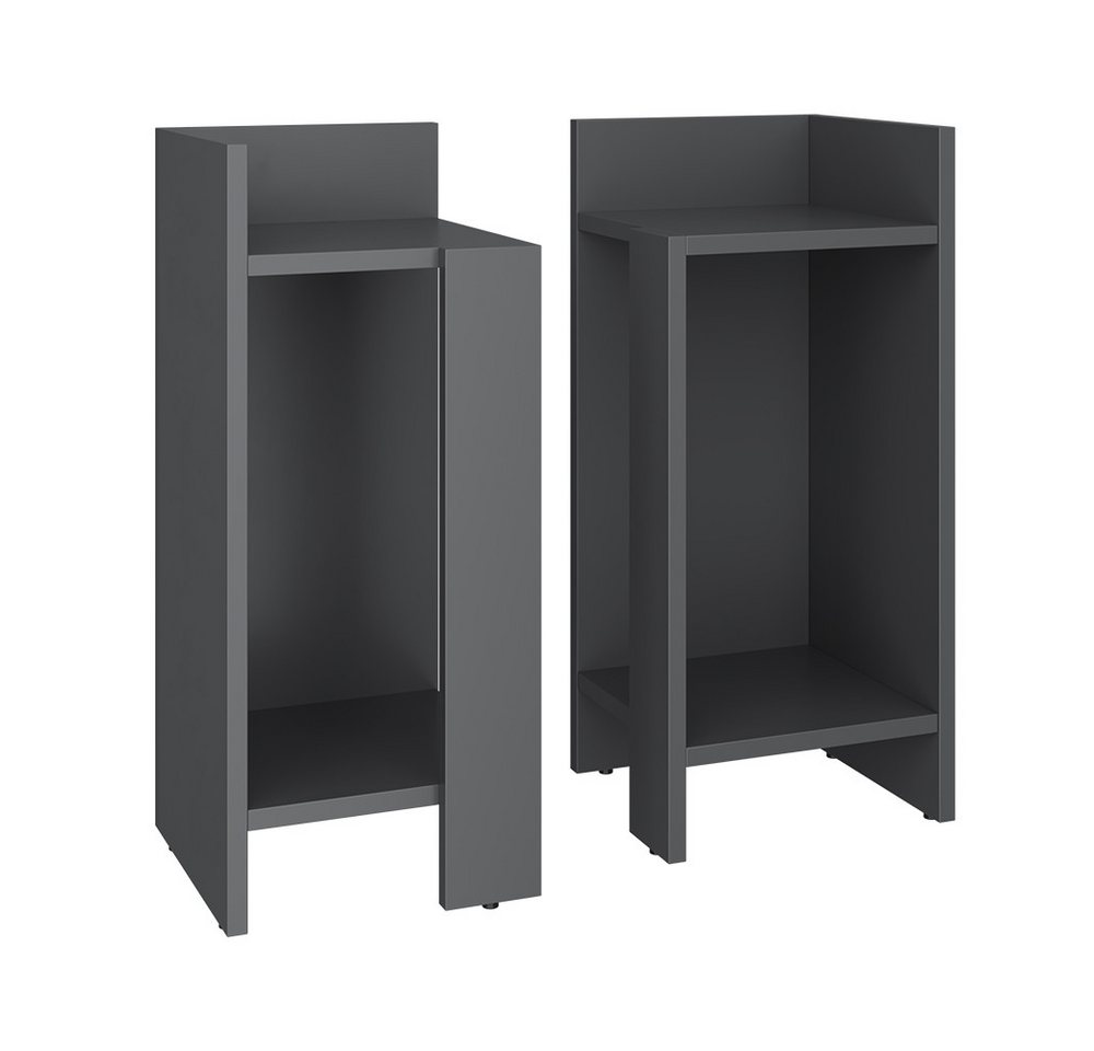 Vicco Nachtschrank Lenar, Anthrazit, 27 x 60 cm 2er-Set Vicco Nachtschrank Lenar, Anthrazit, 27 x 60 cm 2er-Set von Vicco