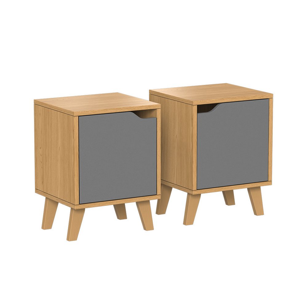 Vicco Nachtschrank Malu, Eiche/Anthrazit, 2 Teile Vicco Nachtschrank Malu, Eiche/Anthrazit, 2 Teile von Vicco