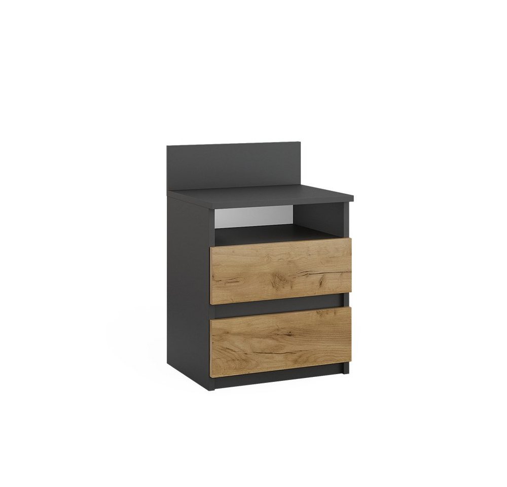 Vicco Nachtschrank Monty, Anthrazit/Eiche, 39.6 x 59.1 cm Vicco Nachtschrank Monty, Anthrazit/Eiche, 39.6 x 59.1 cm von Vicco