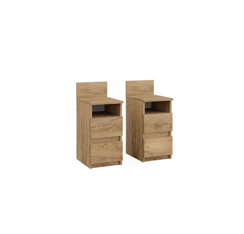 Vicco Nachtschrank Monty, Goldkraft Eiche, 25 x 59.1 cm 2er Set von Vicco