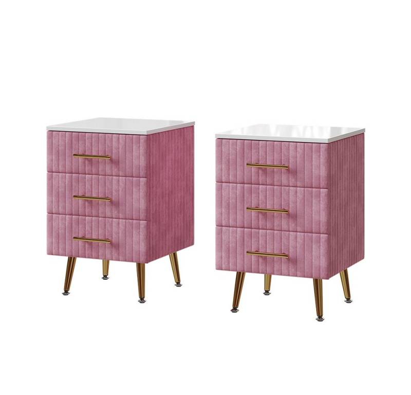 Vicco Nachtschrank Velia, Rosa, 41 x 62 cm 2er Set von Vicco