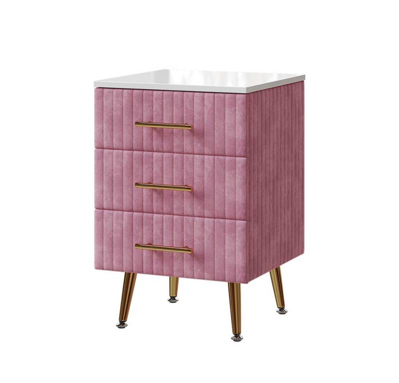 Vicco Nachtschrank Velia, Rosa, 41 x 62 cm mit 3 Schubladen Vicco Nachtschrank Velia, Rosa, 41 x 62 cm mit 3 Schubladen von Vicco