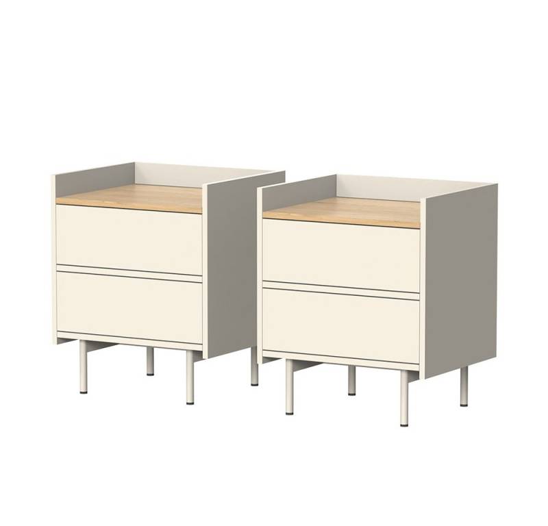 Vicco Nachtschrank Velina, Creme/Eiche, 2er Set Vicco Nachtschrank Velina, Creme/Eiche, 2er Set von Vicco