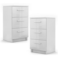 Vicco - Nachttisch , Weiß Hochglanz, 38 x 66 cm 2er Set Vicco - Nachttisch , Weiß Hochglanz, 38 x 66 cm 2er Set von Vicco