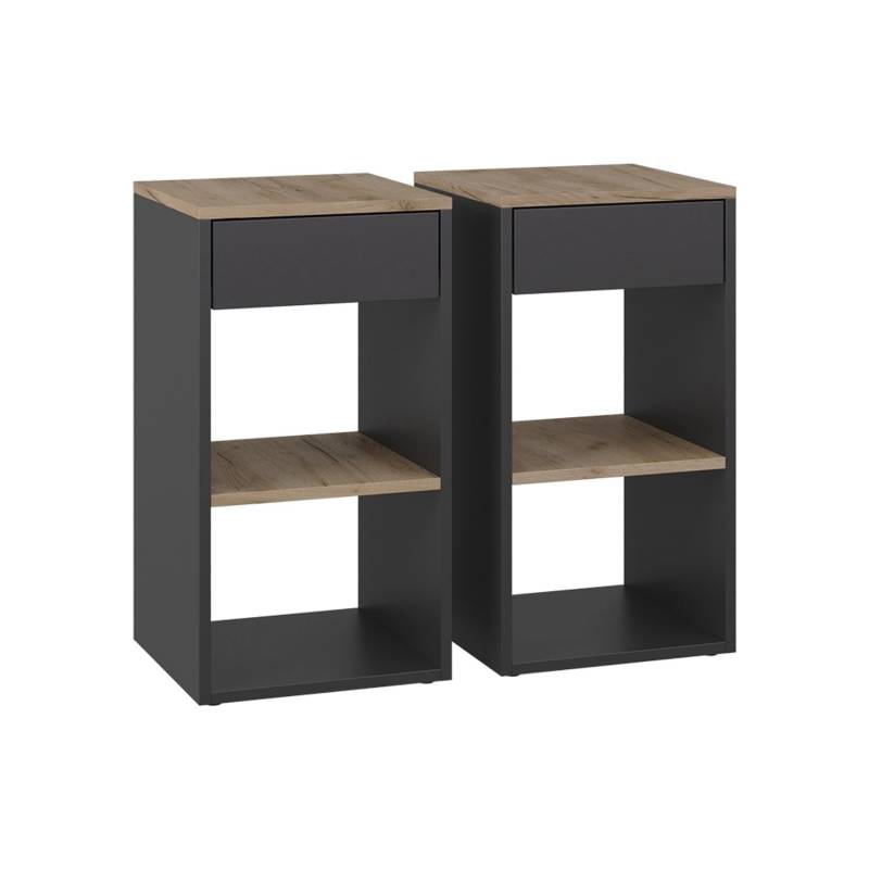 Vicco Nachttisch Dany Anthrazit 35 x 65 2er Set Opt 2 Vicco Nachttisch Dany Anthrazit 35 x 65 2er Set Opt 2 von Vicco