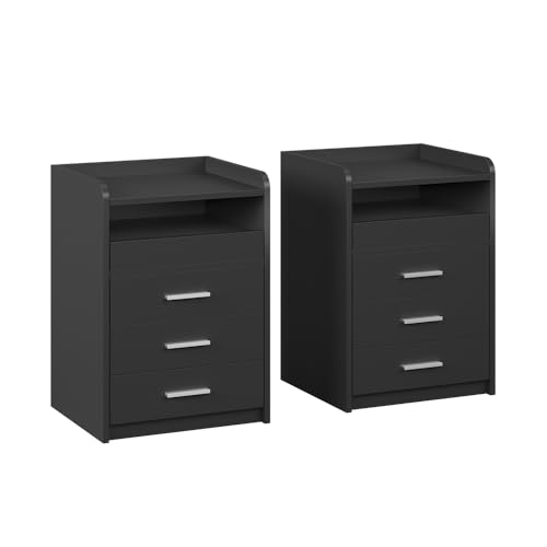 Vicco Nachttisch Edis, Anthrazit, 2er Set Vicco Nachttisch Edis, Anthrazit, 2er Set von Vicco
