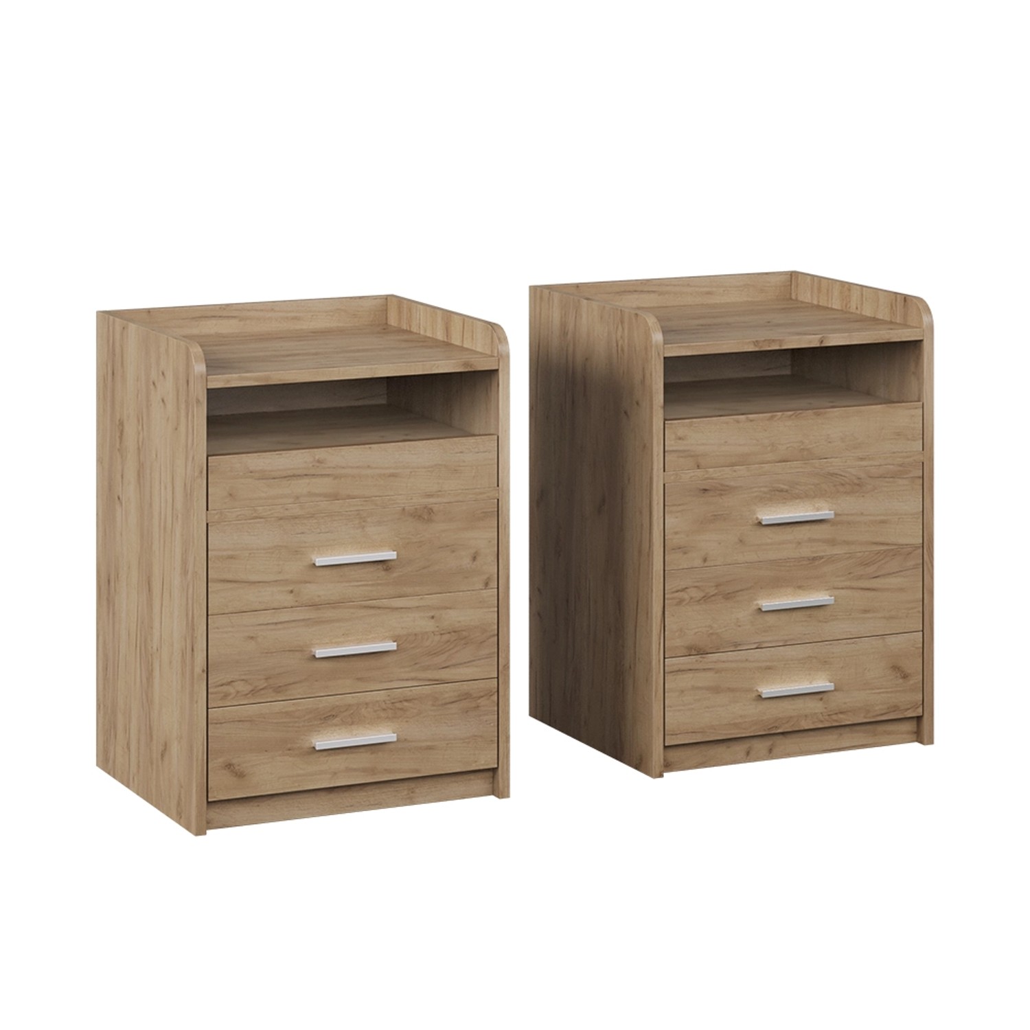 Vicco Nachttisch Edis Goldkraft Eiche 45 x 64 2er Set von Vicco