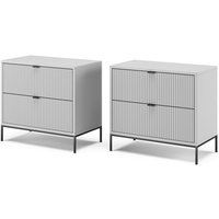 Nachttisch Eliza, Grau, 66 x 60 cm 2er Set Vicco Nachttisch Eliza, Grau, 66 x 60 cm 2er Set Vicco von Vicco