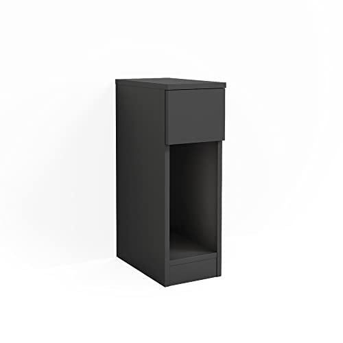 Vicco Nachttisch Enton, Nachtkommode, Schwarz, 20 x 59.5 cm von Vicco