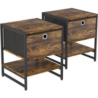 Vicco - Nachttisch Fyrk, Eiche rustikal, 40 x 50 cm 2er-Set Vicco - Nachttisch Fyrk, Eiche rustikal, 40 x 50 cm 2er-Set von Vicco