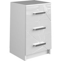 Vicco - Nachttisch Irma, Weiß, 37.6 x 66 cm von Vicco