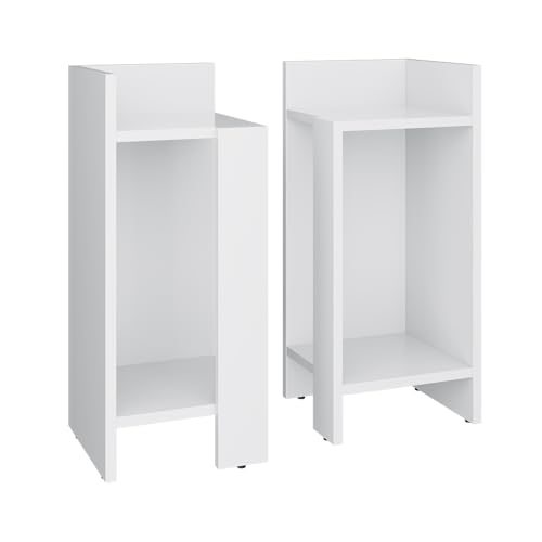 Vicco Nachttisch Lenar, Nachtkommode, Weiß, 27 x 60 cm 2er-Set Vicco Nachttisch Lenar, Nachtkommode, Weiß, 27 x 60 cm 2er-Set von Vicco