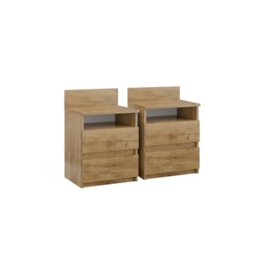 Vicco Nachttisch Monty, Nachtkommode, Goldkraft Eiche, 39.6 x 59.1 cm 2er Set Vicco Nachttisch Monty, Nachtkommode, Goldkraft Eiche, 39.6 x 59.1 cm 2er Set von Vicco