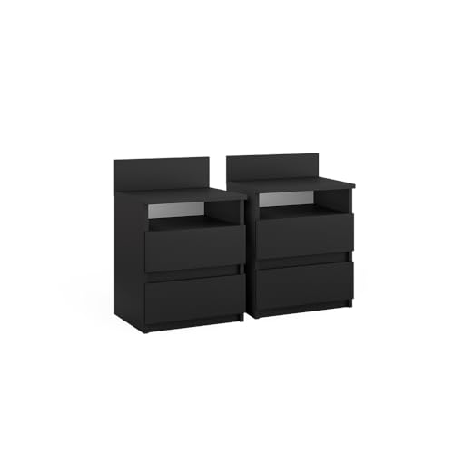 Vicco Nachttisch Monty, Nachtkommode, Schwarz, 39.6 x 59.1 cm 2er Set Vicco Nachttisch Monty, Nachtkommode, Schwarz, 39.6 x 59.1 cm 2er Set von Vicco
