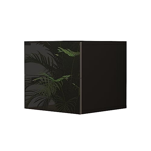 Vicco Nachttisch Sofie, Schwarz Hochglanz, 49.6 x 51.2 cm von Vicco