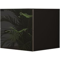 Vicco - Nachttisch Sofie, Schwarz Hochglanz, 49.6 x 51.2 cm von Vicco
