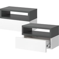 Vicco - Nachttisch Urbano, Anthrazit, 45 x 28 cm 2er Set von Vicco