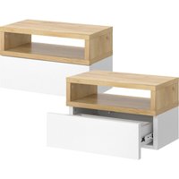 Vicco - Nachttisch Urbano, Goldkraft Eiche, 45 x 28 cm 2er Set von Vicco