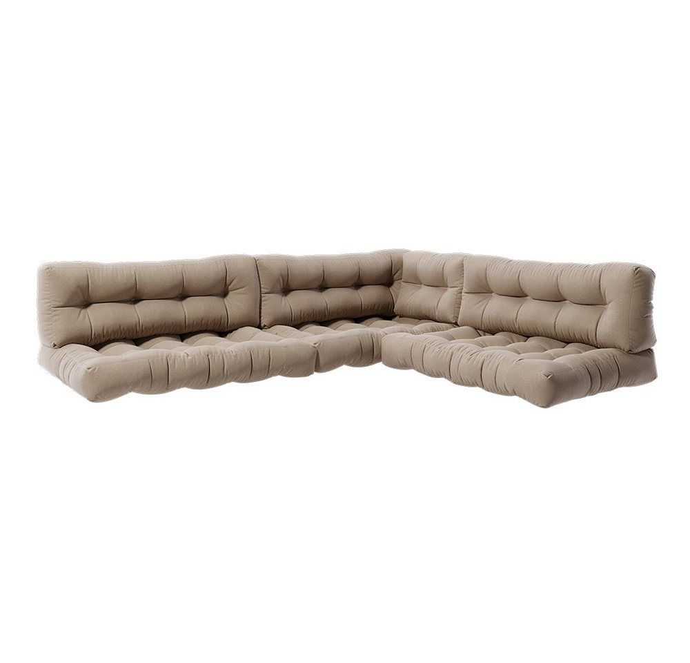 Vicco Palettenkissen Flocken, Sand, 7 Teile von Vicco