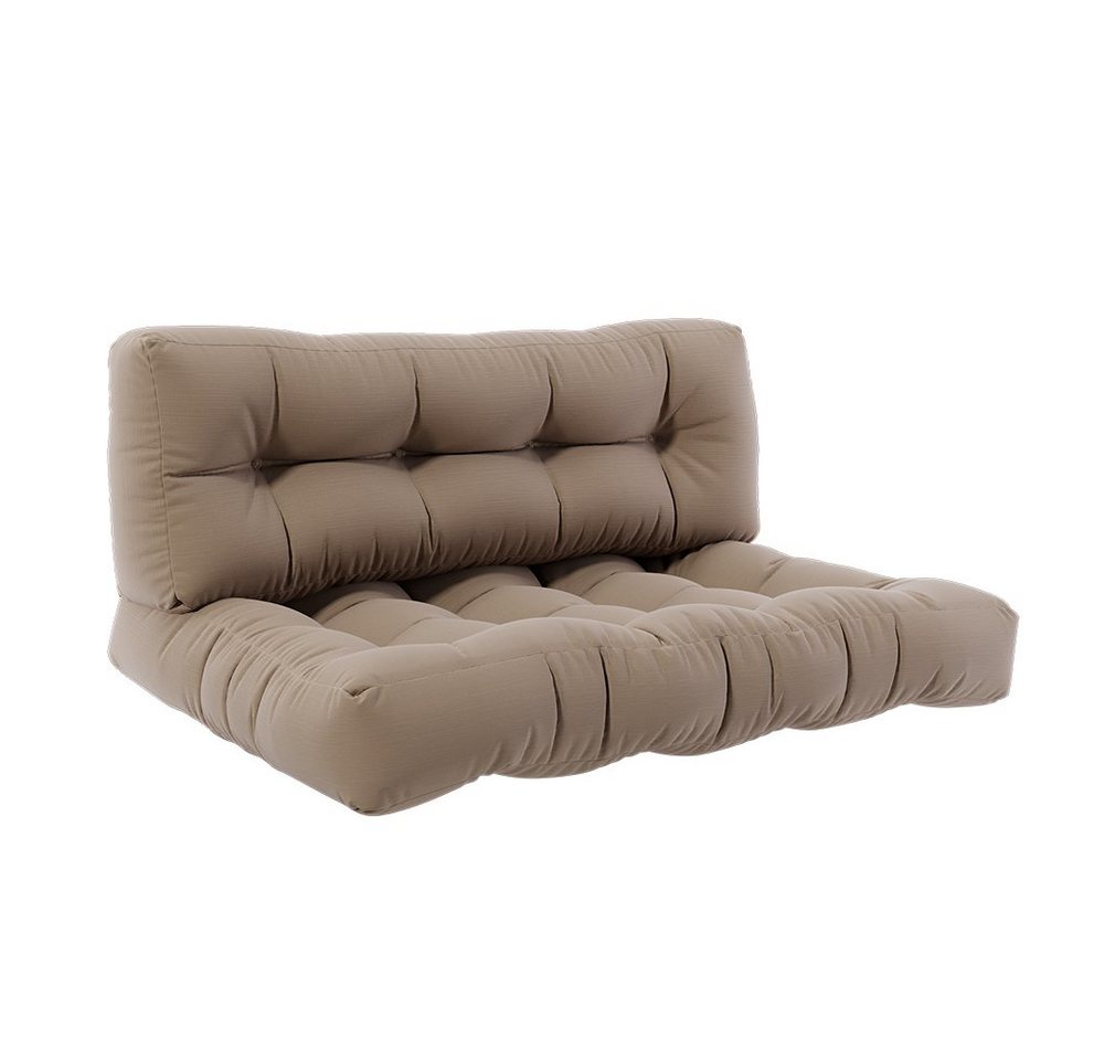 Vicco Palettenkissen Flocken, Stone, 120 x 80 cm 2 Teile von Vicco