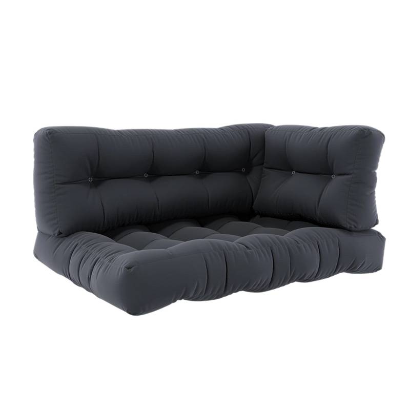 Vicco Palettenkissen Set Graphit 120 x 80 cm 3 Teile Flocken von Vicco