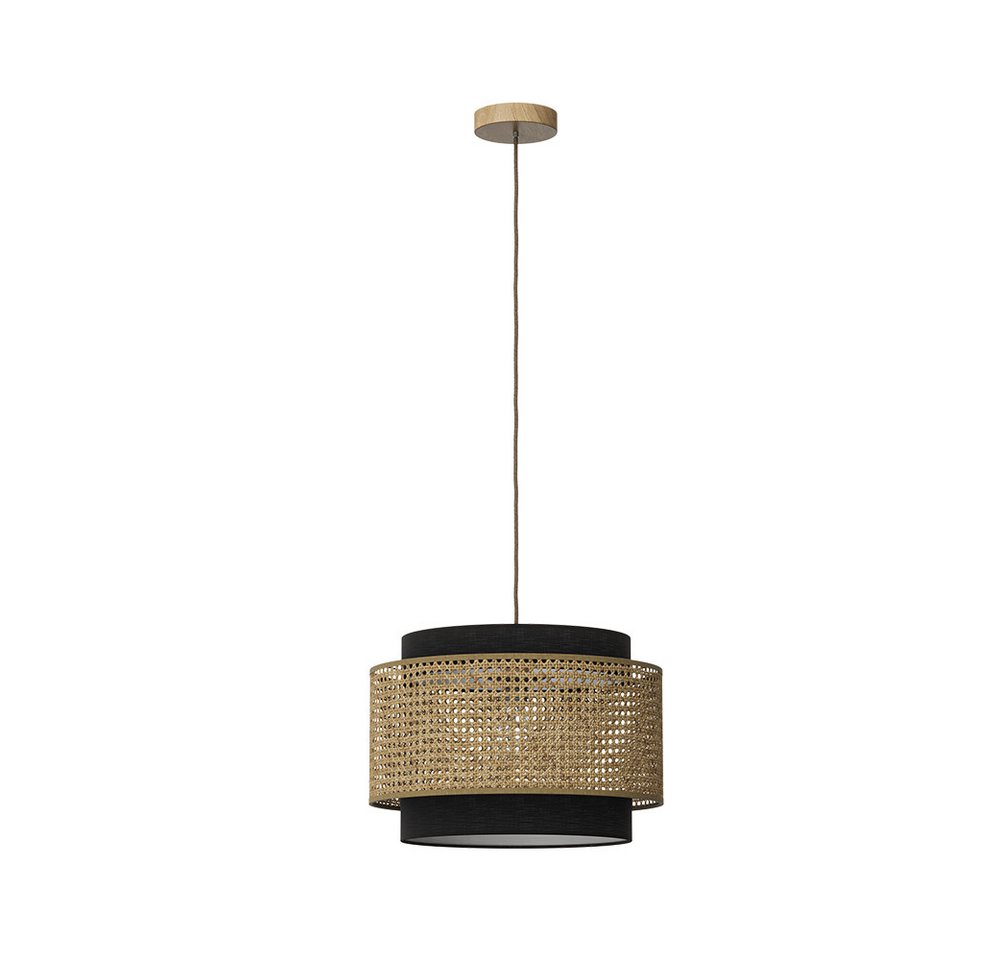 Vicco Pendelleuchte Morten, Rattan/Schwarz, 45 x 31 cm Vicco Pendelleuchte Morten, Rattan/Schwarz, 45 x 31 cm von Vicco