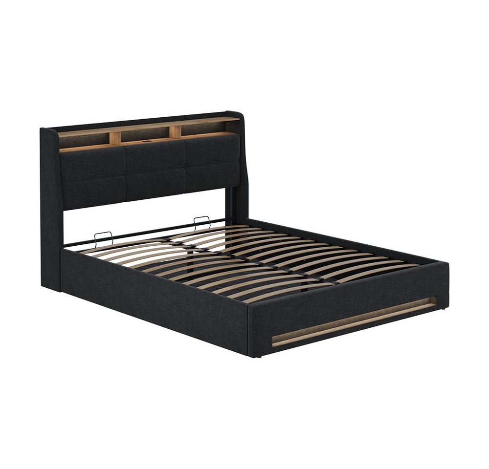 Vicco Polsterbett Christin, Anthrazit/Eiche, 160x200 mit LED und USB-Anschluss Vicco Polsterbett Christin, Anthrazit/Eiche, 160x200 mit LED und USB-Anschluss von Vicco