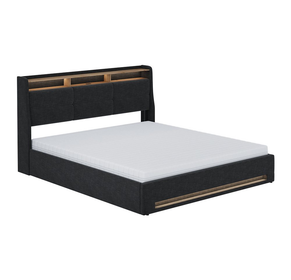 Vicco Polsterbett Christin, Anthrazit/Eiche, 180x200 mit LED, USB-Anschluss & Matratze Vicco Polsterbett Christin, Anthrazit/Eiche, 180x200 mit LED, USB-Anschluss & Matratze von Vicco