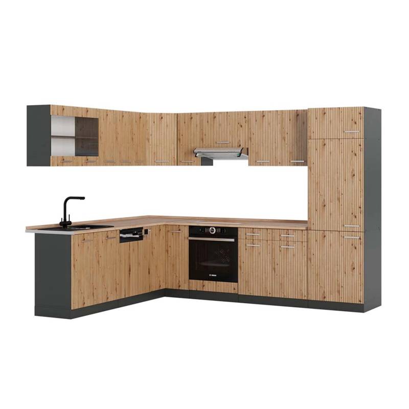 Vicco R-Line Eckküche Artisan Eiche/Anthrazit 227 x 287 cm AP Eiche von Vicco